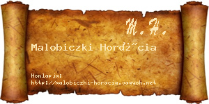 Malobiczki Horácia névjegykártya